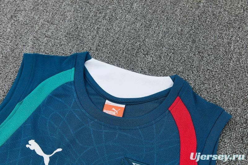 26/27 Portugal  Dark Teal Sleeveless Training Vest +Shorts Set