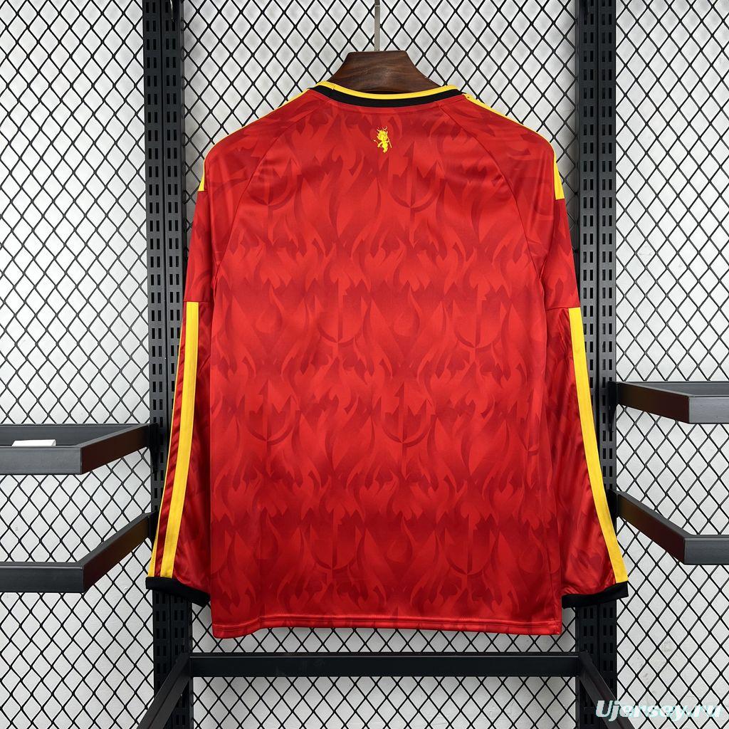2026 Mens Belgium World Cup Home Long Sleeve Jersey