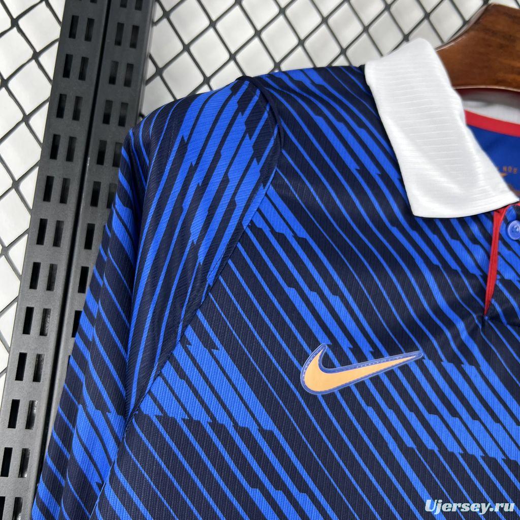 2026 Mens France World Cup Home Long Sleeve Jersey
