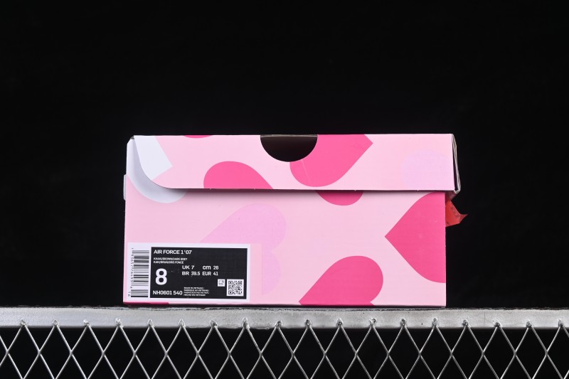 Nike Air Force 1 '07 Low Valentine's Day Limited Edition Smoke Grey with Red Accents Low-Top Casual Skateboarding Shoes - NH0601-540