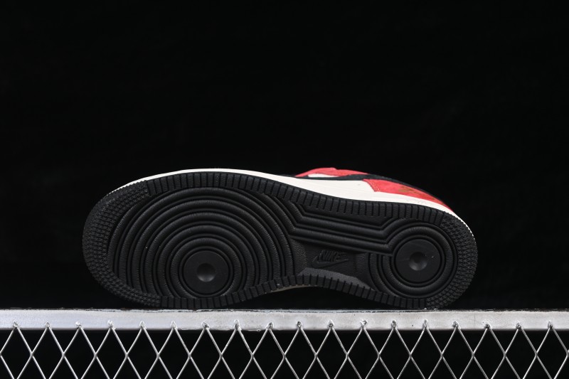 Nike Air Force 1'07 Low Year of the Horse Limited Edition Black Red Colorway Low-Top Casual Skateboarding Shoes - QW5288-131