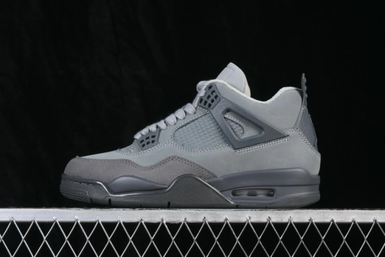 Nike Air Jordan 4 Retro SE Running Shoes with Smoke Grey and Cement Grey Colorway - FQ7928-001
