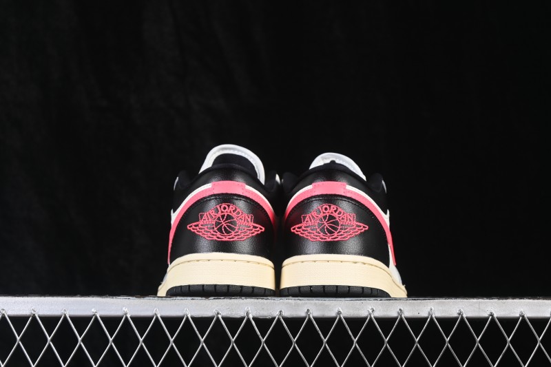 Nike Air Jordan 1 Low Retro Basketball Lifestyle Shoes with Classic Color Blocking - DC0774-107