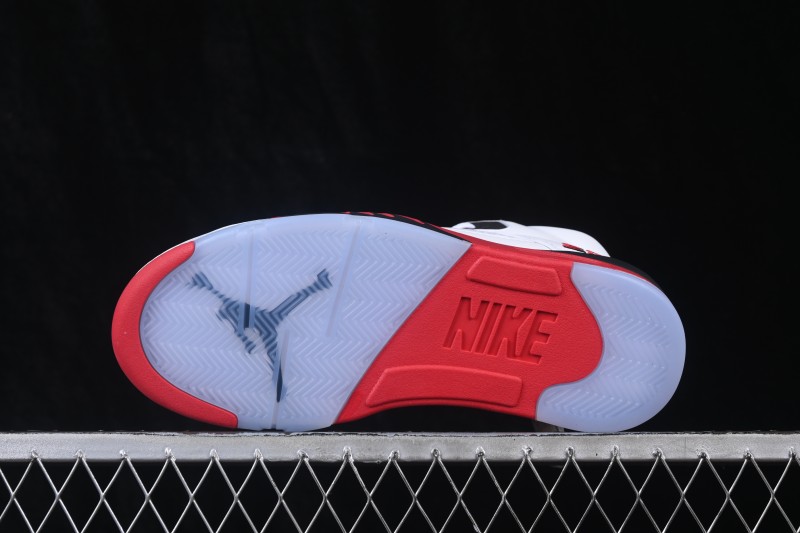 Nike Air Jordan 5 Retro Fire Red Black Tongue Basketball Shoes - HQ7978-101