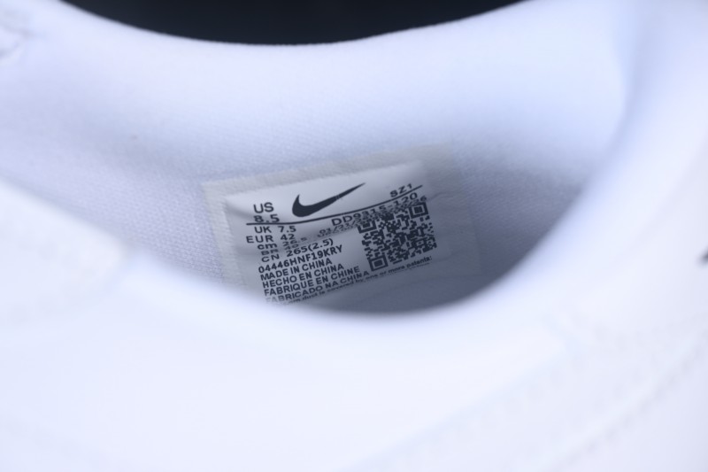 Nike Air Jordan 1 Low Retro Basketball Shoes in All-White Leather - DD9315-120