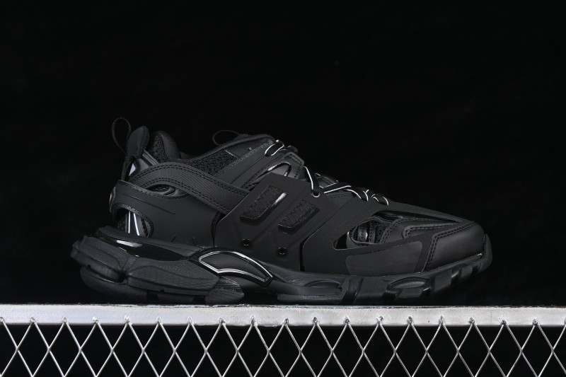 Balenciaga Track Charms Man Running Shoes with Transparent Heel Strap Detail - WTRHM1000