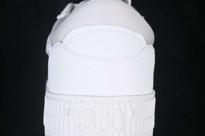 Off-White 3.0 Court Round-Toe Lace-Up Low-Top Casual Skate Shoes White Orange - AJD4
