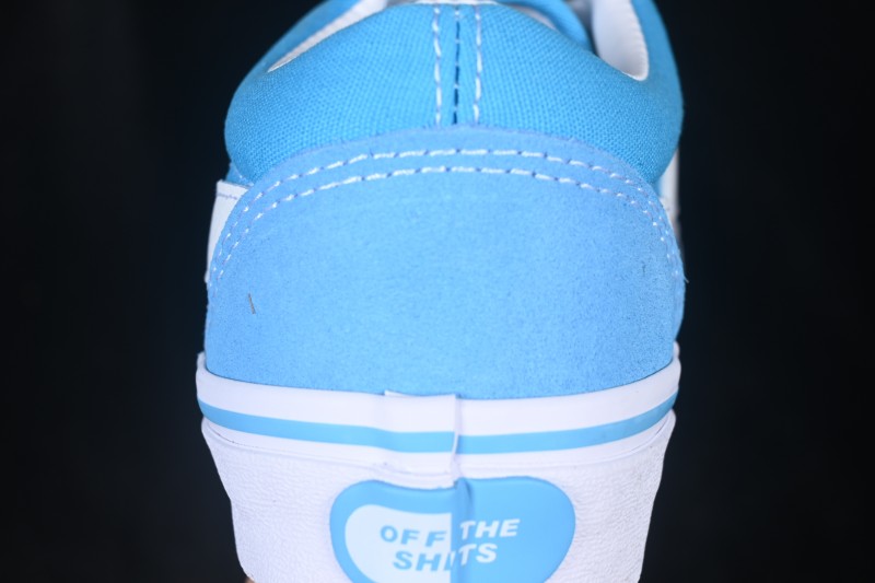 Revenge x Storm Old Skool Lightning Denim Low-Top Skateboarding Shoes in Lake Blue