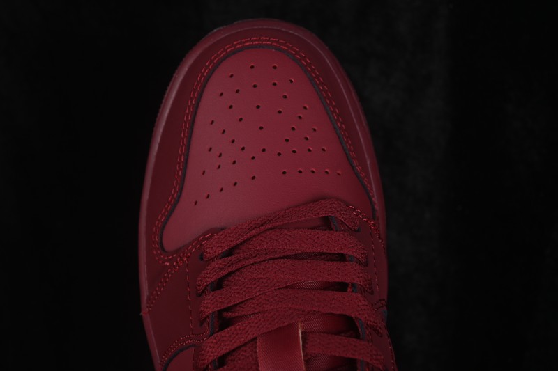 Nike Air Jordan 1 Low Retro Basketball Shoes with Gum Sole in Burgundy - IB7012-600