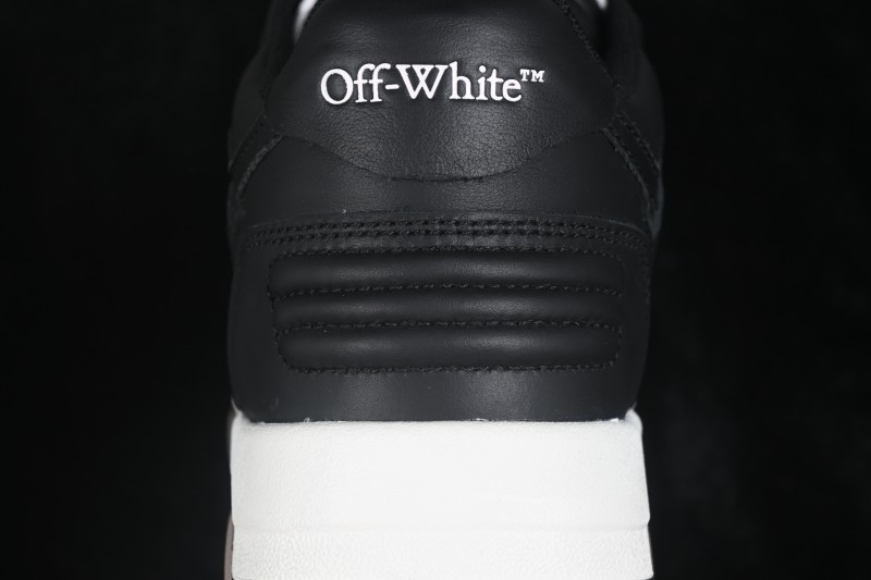 Off-White Out of Office Low-Top Fashion Skate Shoes in Black and White