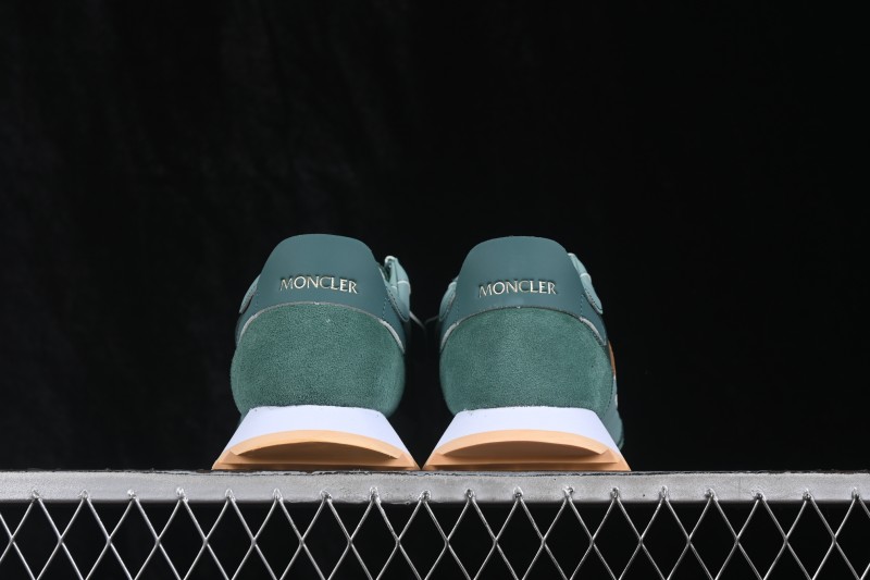 Moncler Pacey2 Lace-Up Round-Toe Low-Top Lifestyle Sneakers in Green - Pacey2