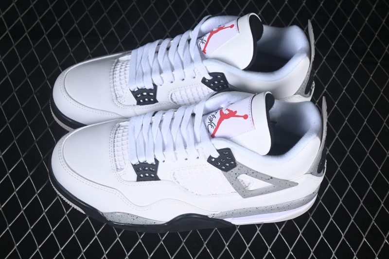 Nike Air Jordan 4 Retro White Cement Basketball Shoes - 840606-192