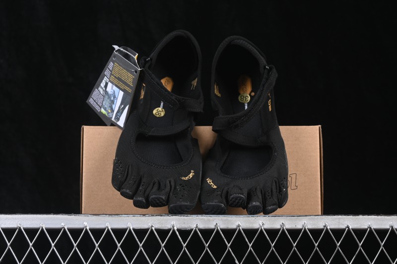 Vibram V-Soul Fitness Barefoot Deep Squat Support Quick-Dry Ballet Five-Toe Shoes - 18W7201 Black