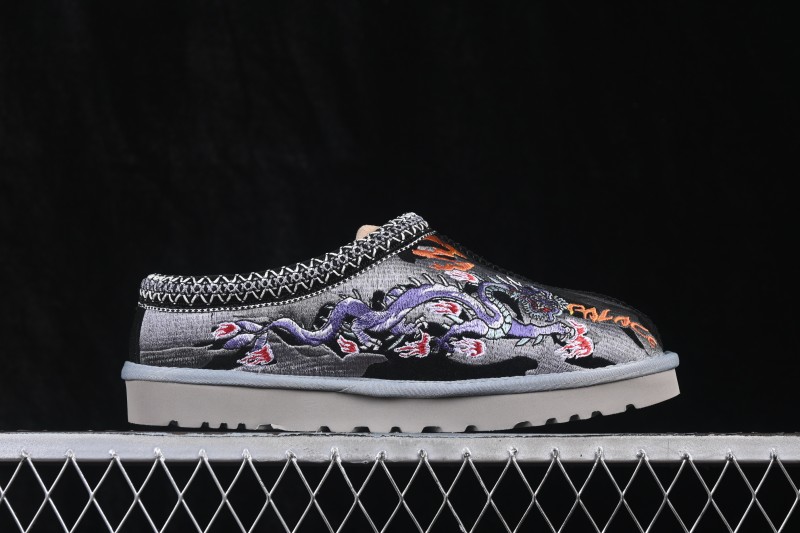UGG X Palace Tasman Dragon Tiger Embroidered Comfortable Durable Short Snow Boots - 1172070 BKCA