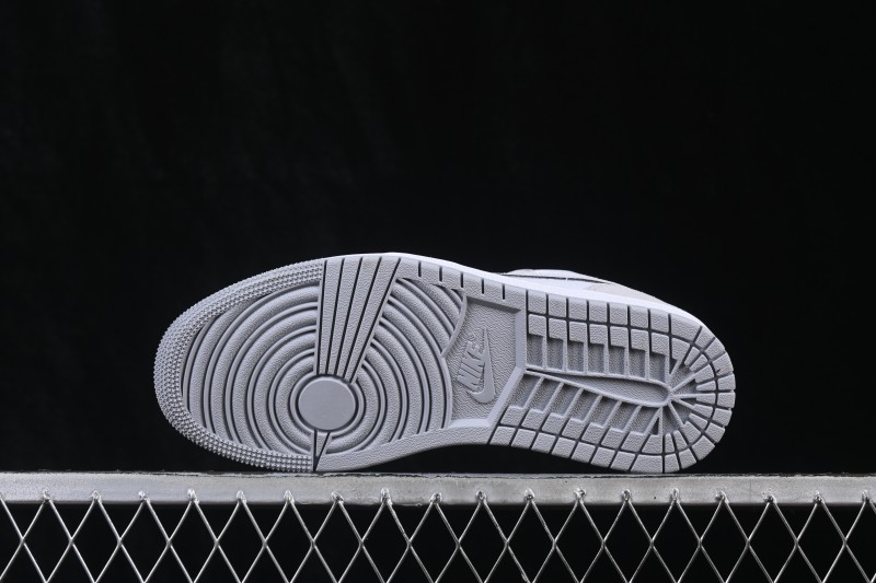 Nike Air Jordan 1 Low AJ1 Embroidered White Grey Low-Top Retro Cultural Basketball Shoes - IX3959-100