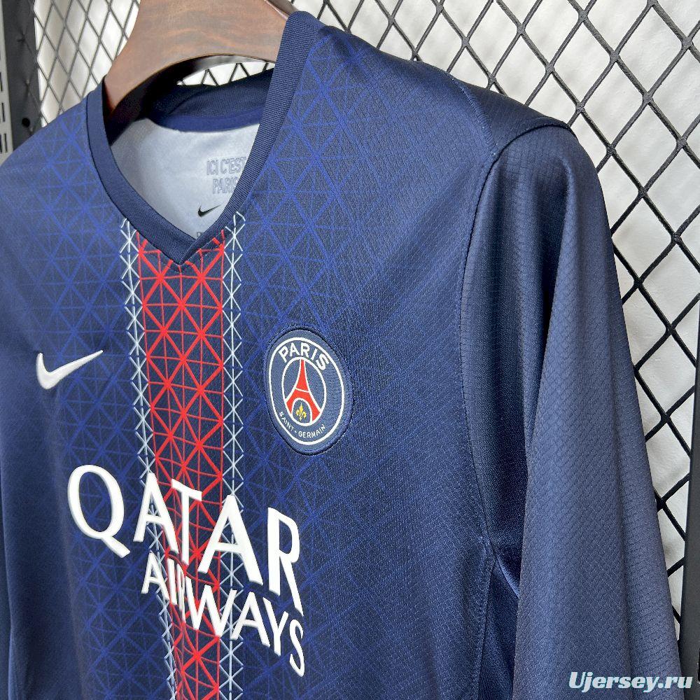 2025/26 Mens Paris Saint-Germain Home Long Sleeve Jersey