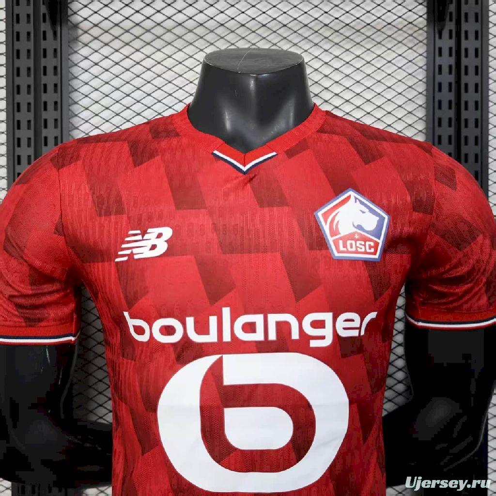 2025/26 Player Version Mens Lille OSC Home Jersey