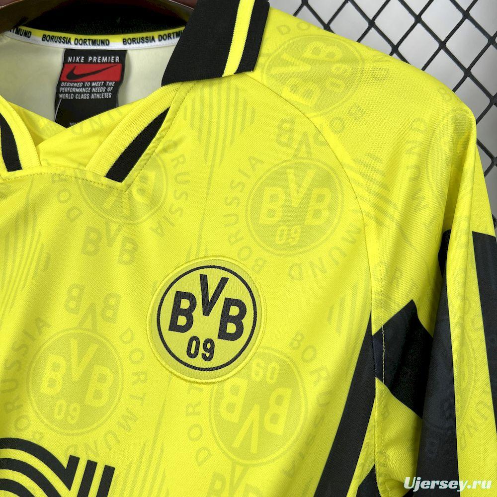 1996/97 Retro Borussia Dortmund Home Long Sleeves Jersey