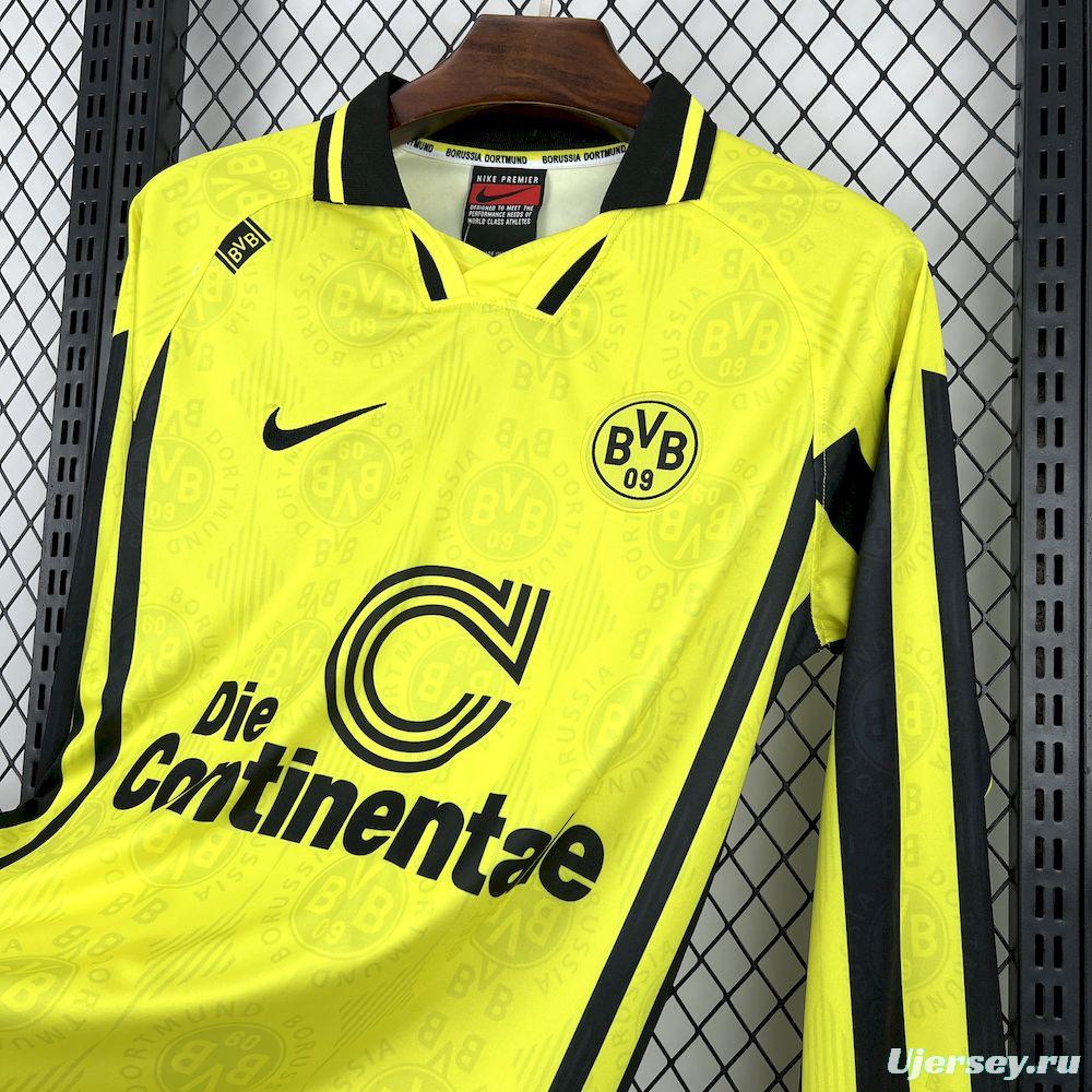 1996/97 Retro Borussia Dortmund Home Long Sleeves Jersey