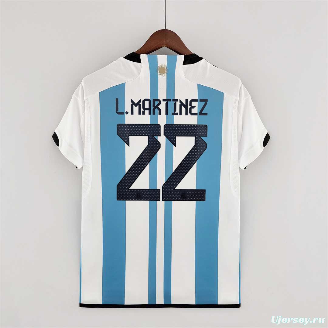 2022 Argentina Home Soccer Jersey