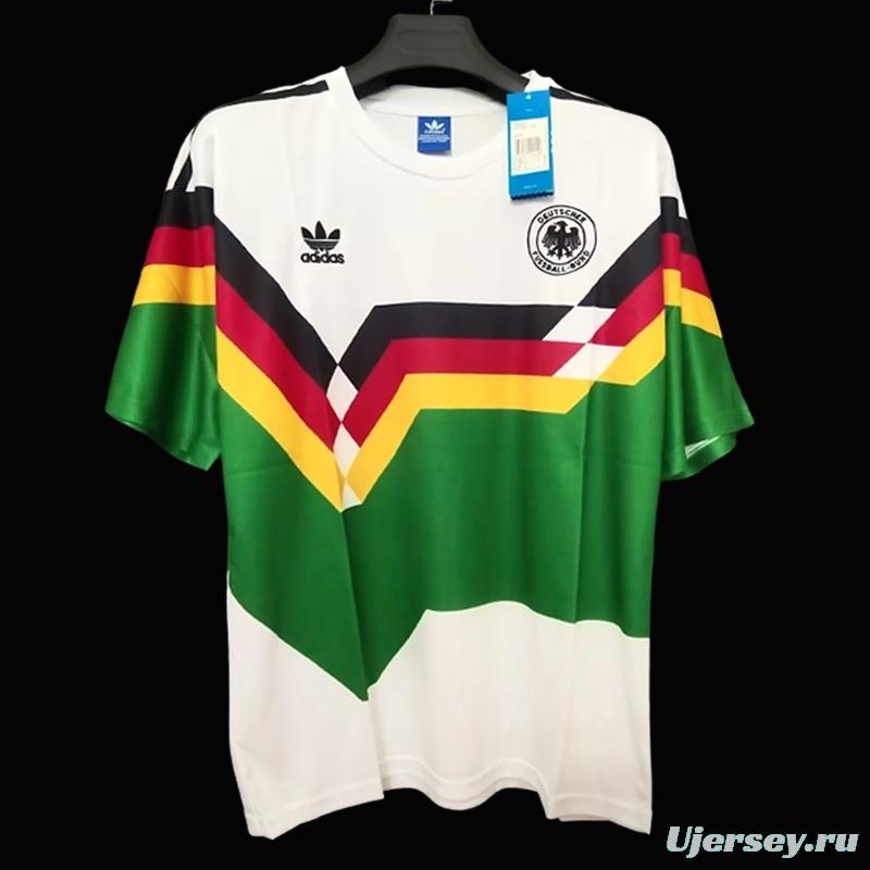 Retro1990 Germany Home With Mash-up Strip green Jersey
