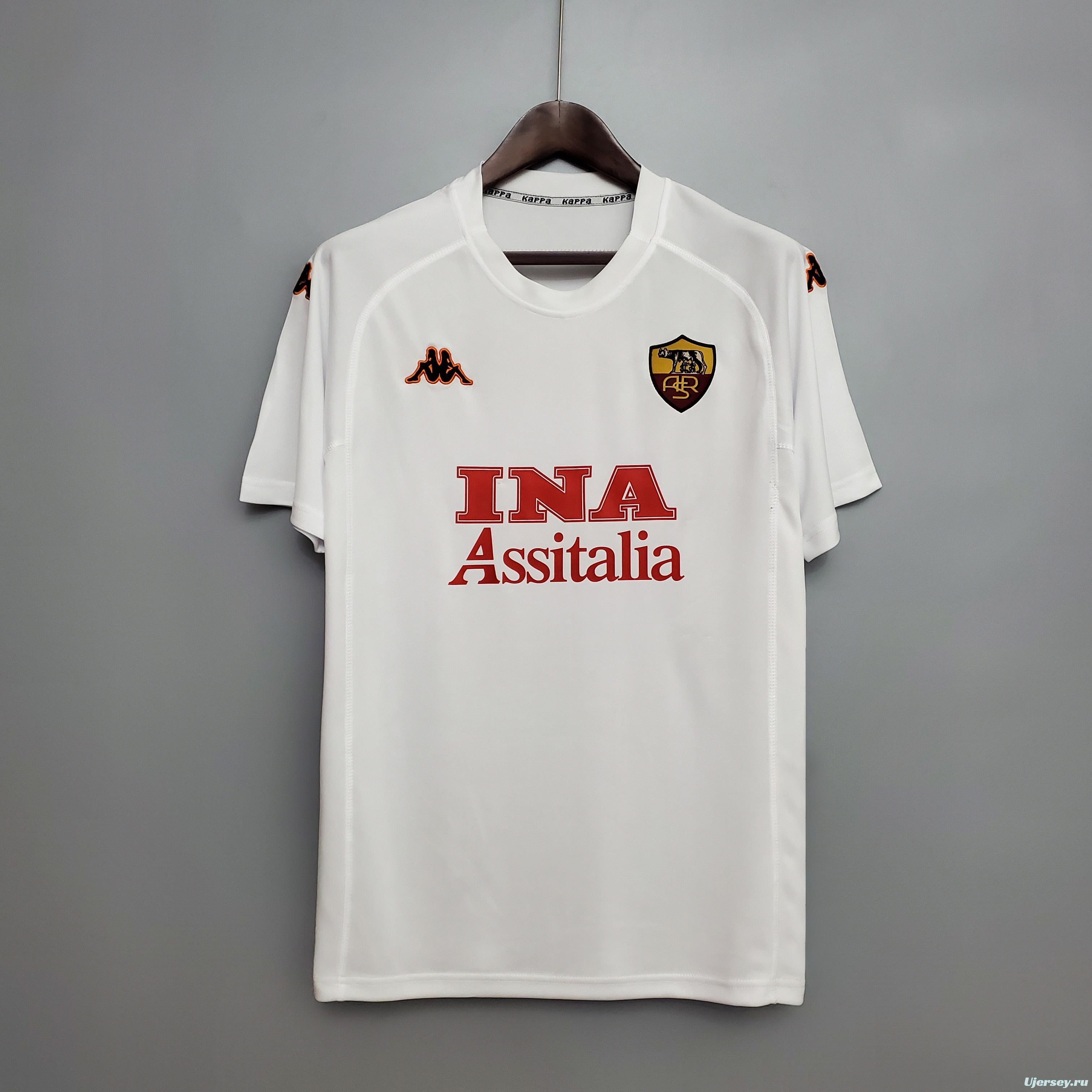 Retro 00/01 AS Roma Away White Jersey