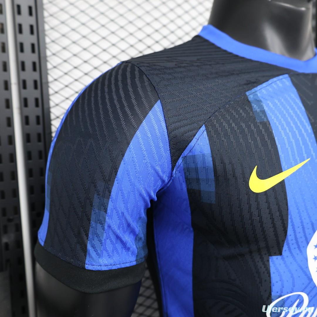 Player Version Retro 23/24 Inter Milan Home Jersey With Paramount Plus Sponsor