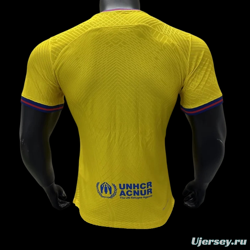 Player Version 23/24 Barcelona Yellow Training Jersey