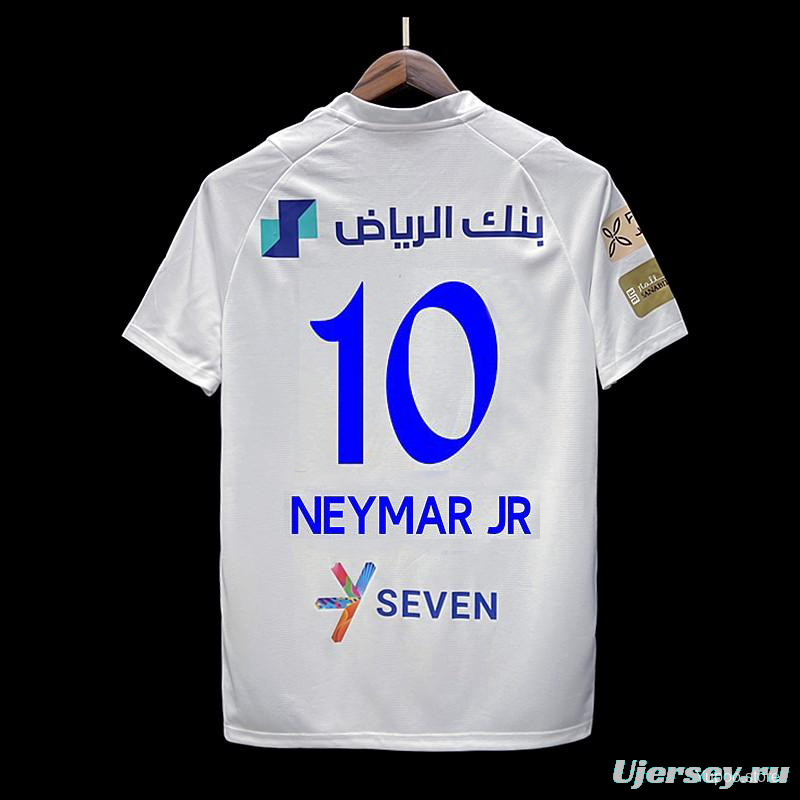 23/24 Al Hilal Saudi Away White NEYMAR JR #10 Jersey