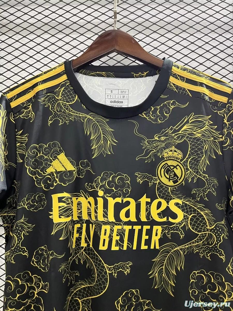 23/24 Real Madrid Black/Yellow Dragon Jersey