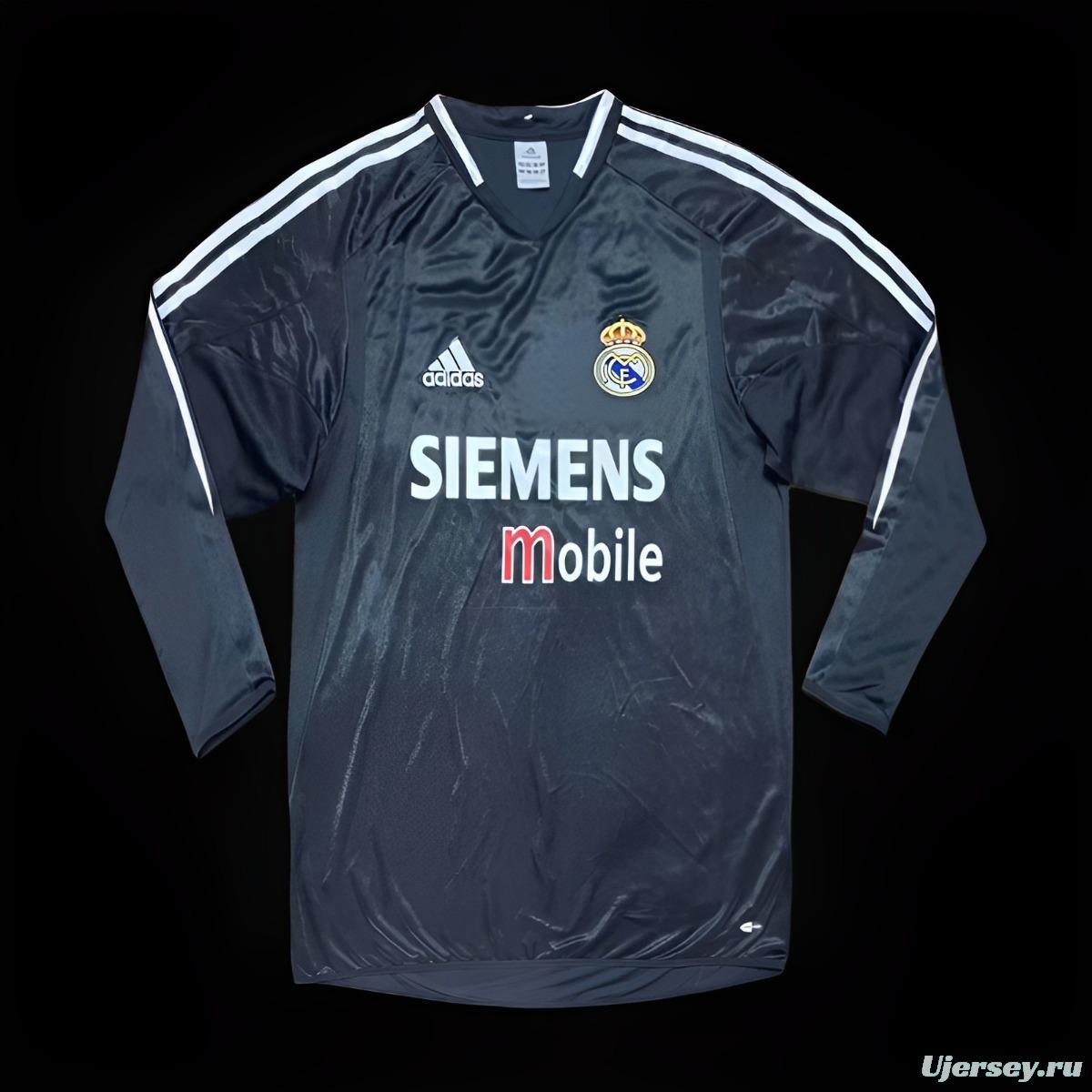 Retro 04/05 Real Madrid Third Black Long Sleeve Jersey