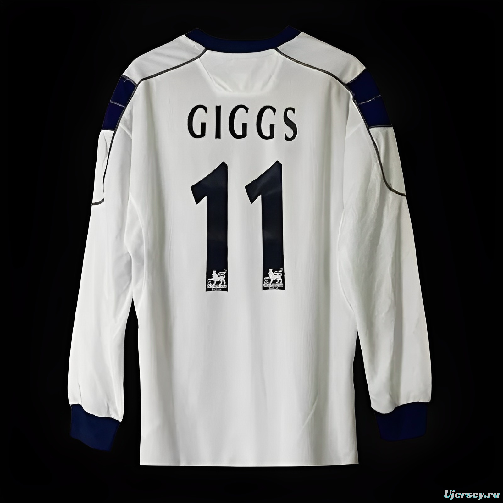 Retro 00/01 Manchester United Away Long Sleeve White Jersey