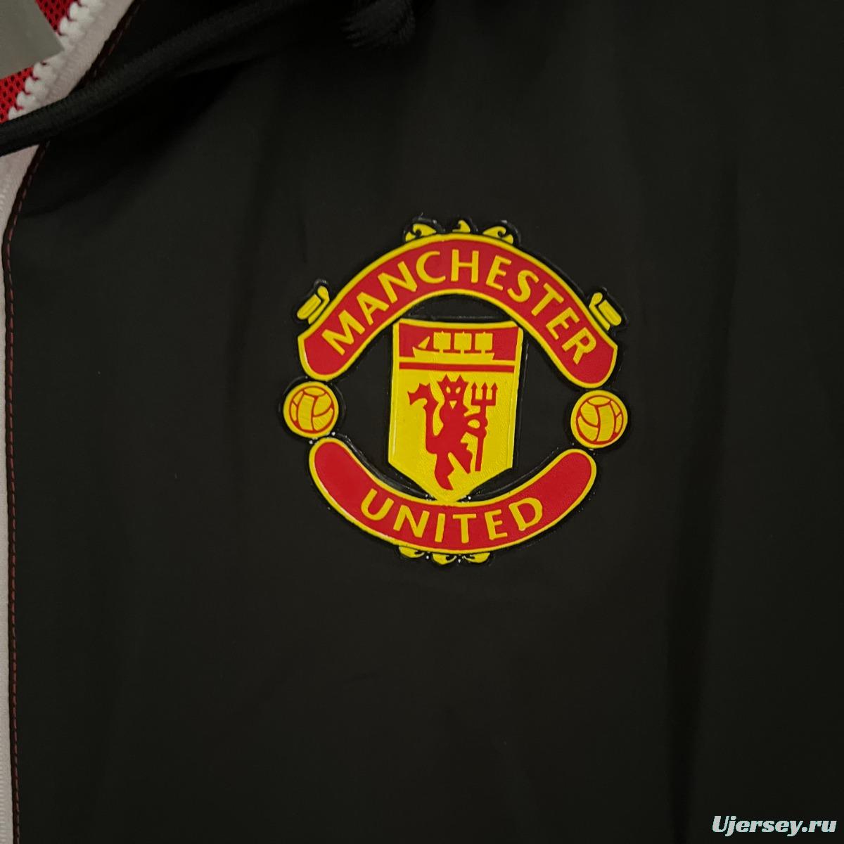 23/24 Manchester United Red/Black Windbreaker