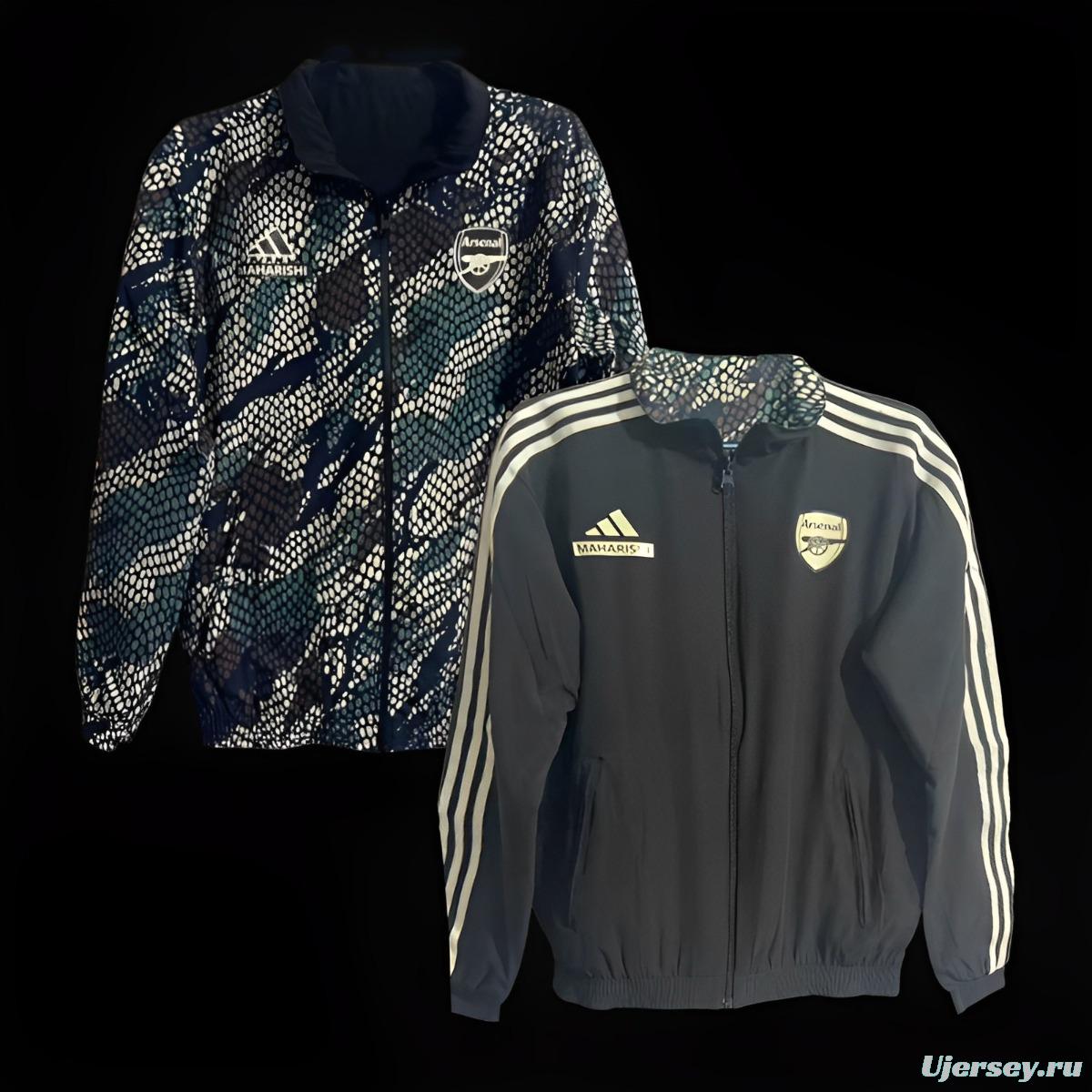 23/24 Adidas x Maharishi Arsenal Reversible Windbreaker