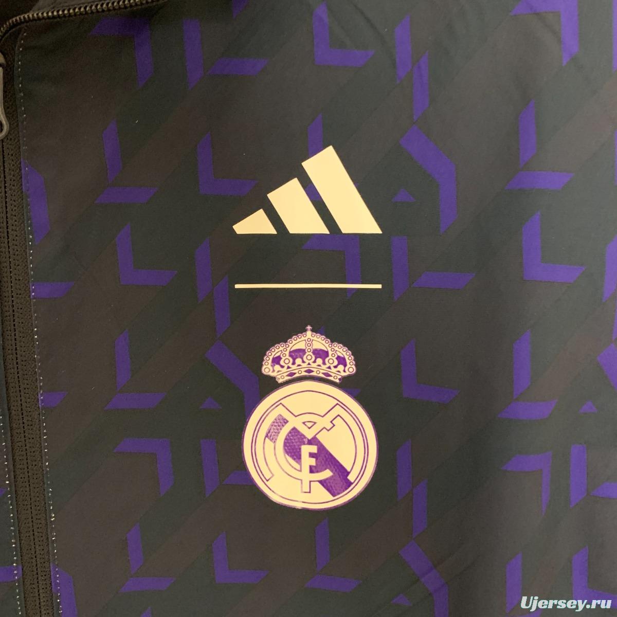 23/24 Real Madrid Navy Reversible Full Zipper Jacket