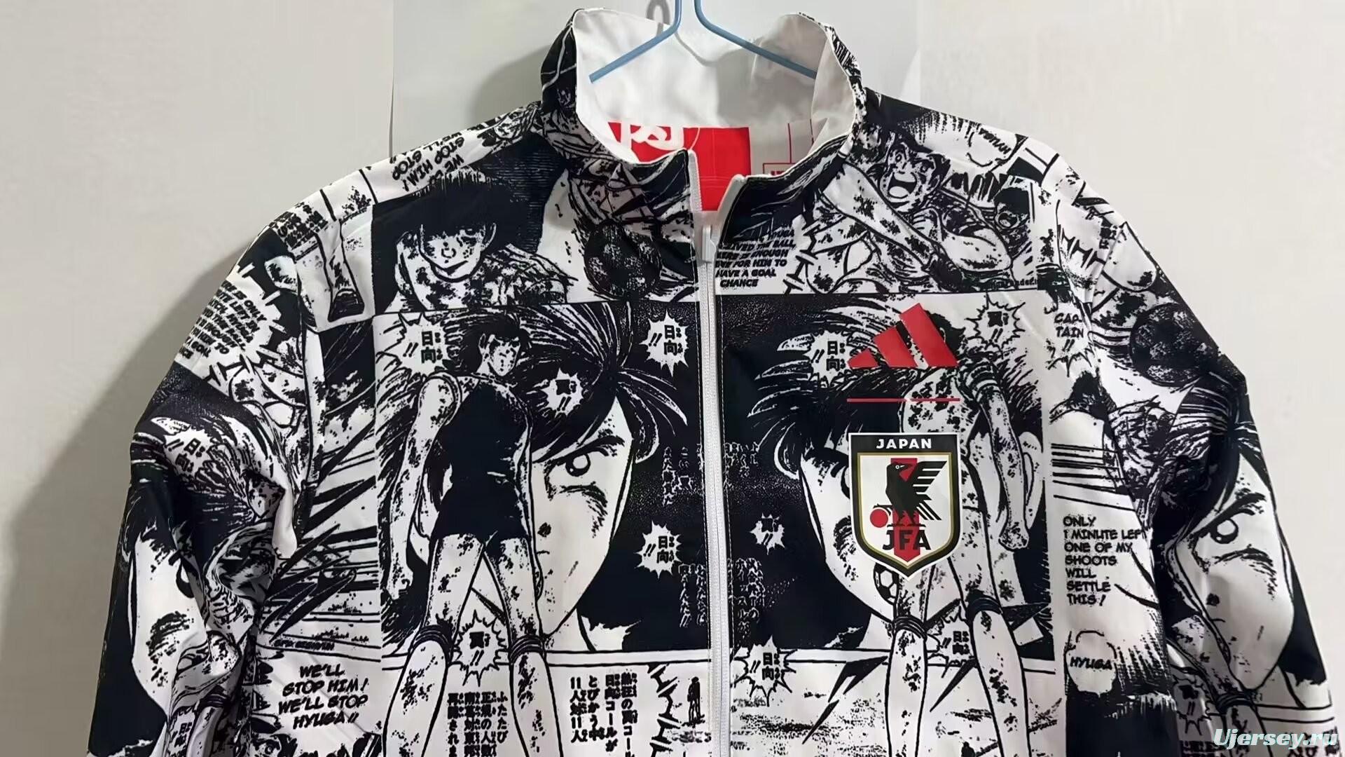 2023 Japan Captain Tsubas x Tokyo Red Reversible Reversible Full Zipper Jacket