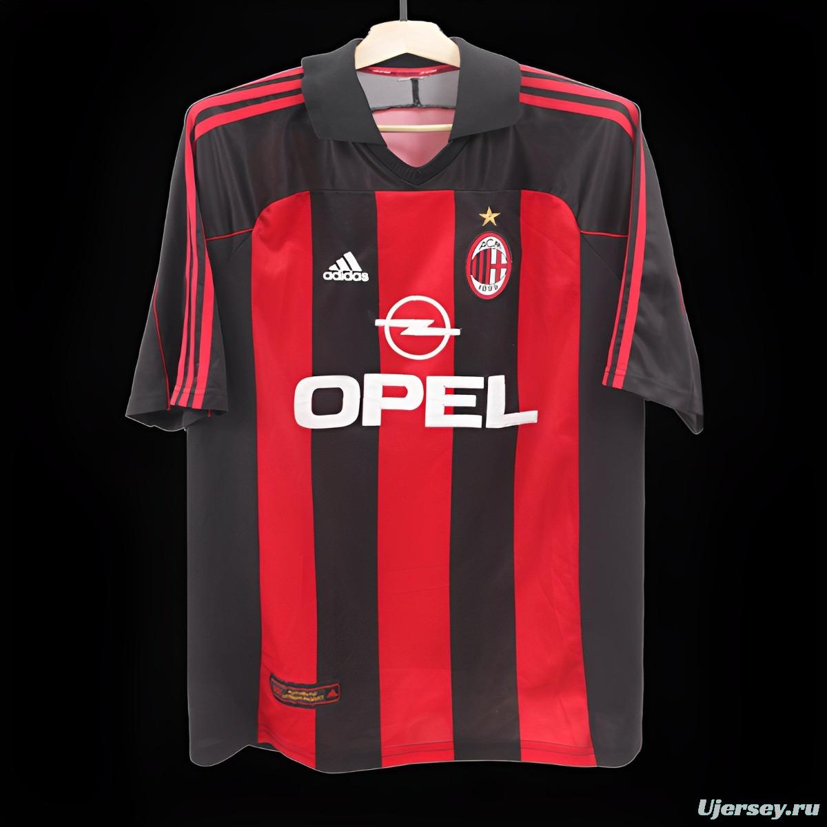 Retro 00/01 AC Milan Home Jersey