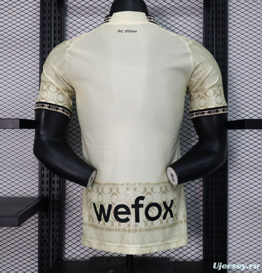 Player Version AC Milan x PLEASURES Forth White Jersey