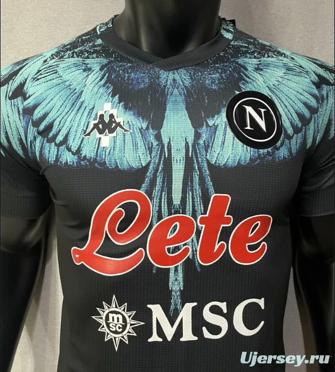 Player Version 20/21 Kappa X Marcelo Burlon Napoli Black Jersey