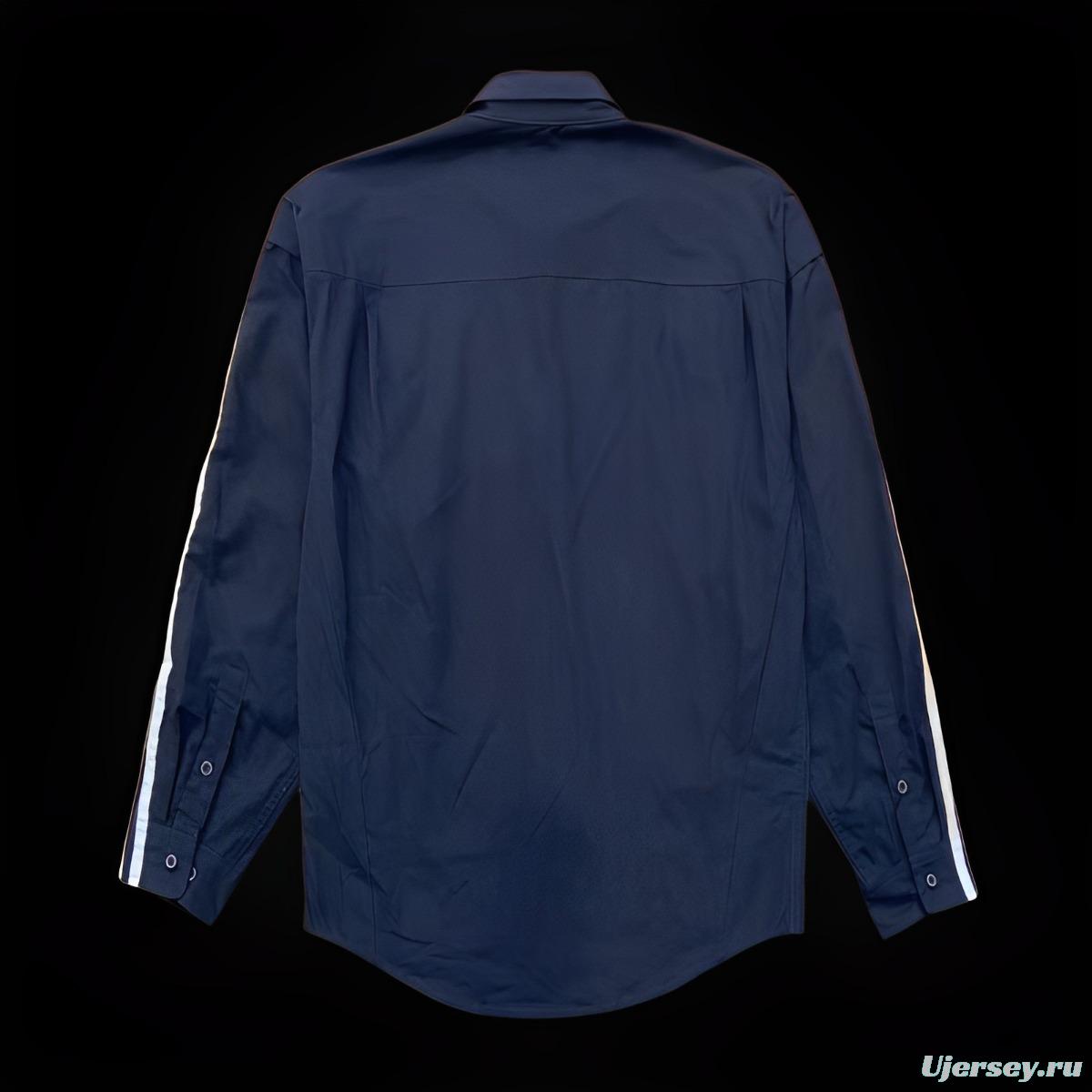 23/24 Manchester United xBalenciaga Navy Long Sleeve Shirt