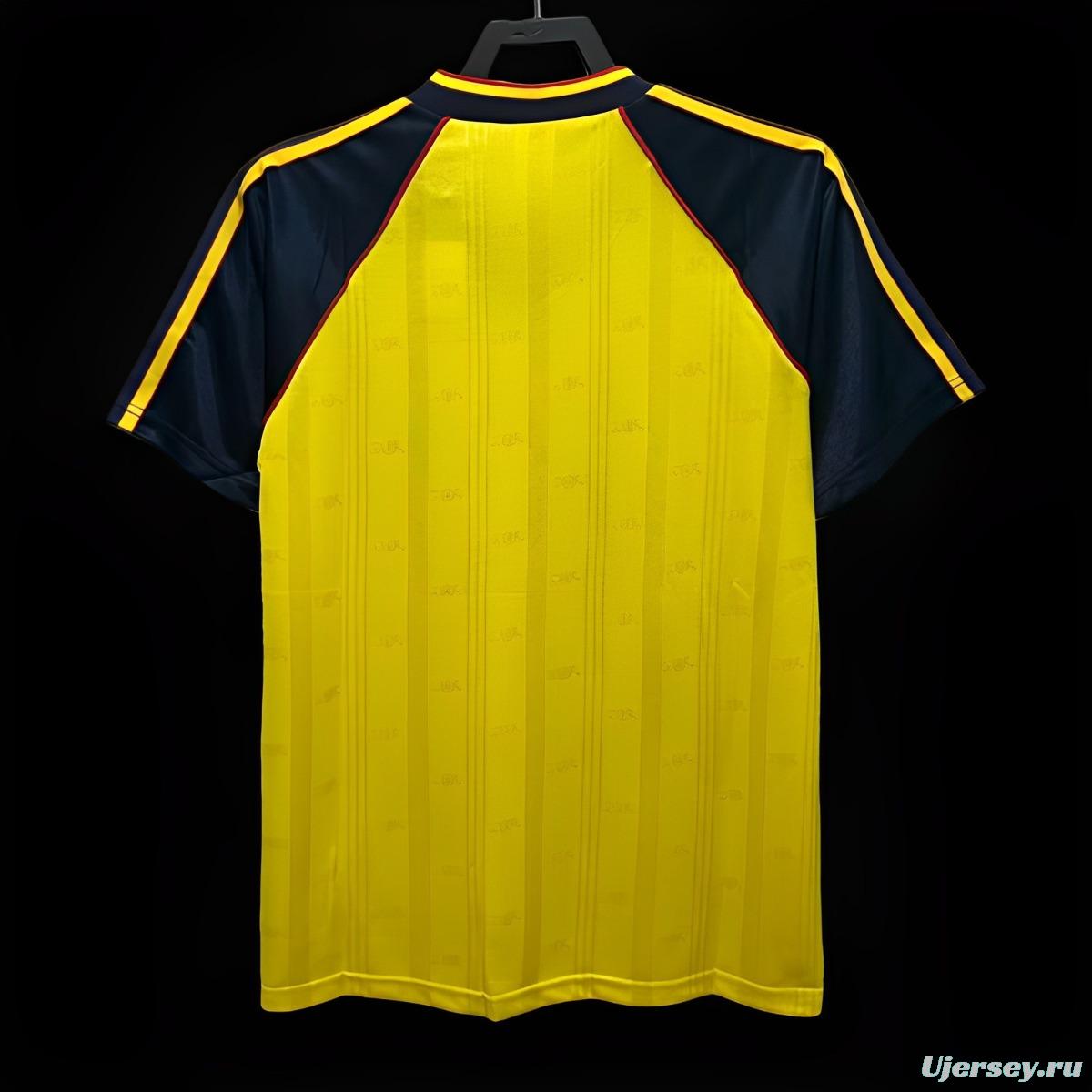 Retro 88/90 Arsenal Away Yellow Jersey