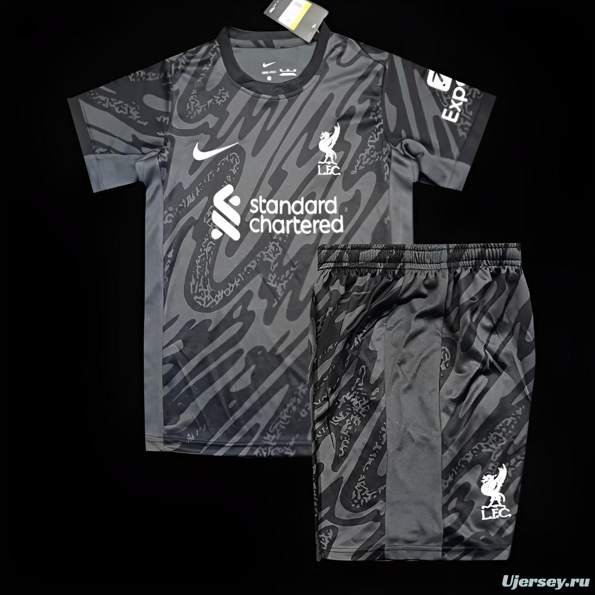 24/25 Kids Liverpool Black Goalkeeper Jersey