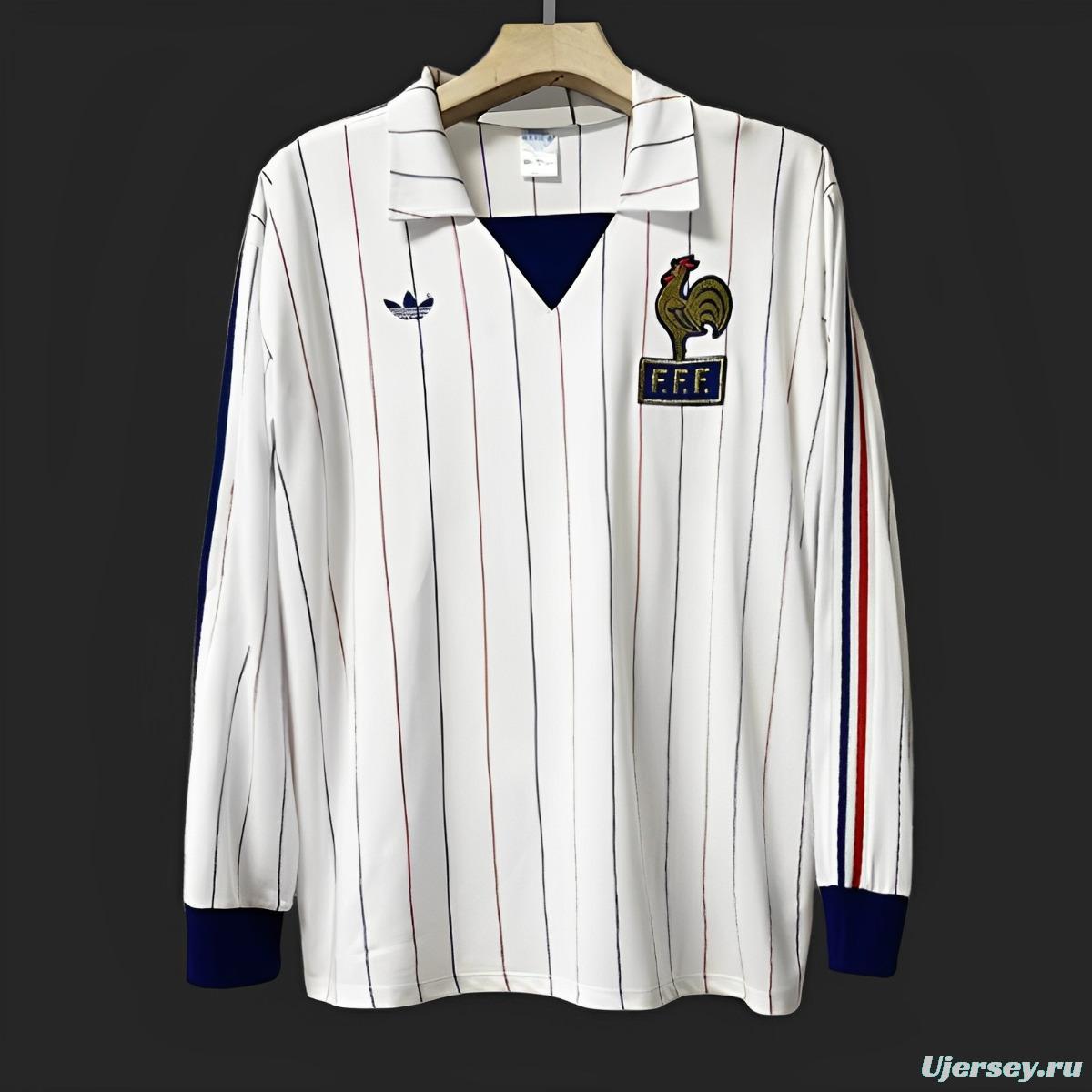 Retro 1982 France Away Long Sleeve Jersey