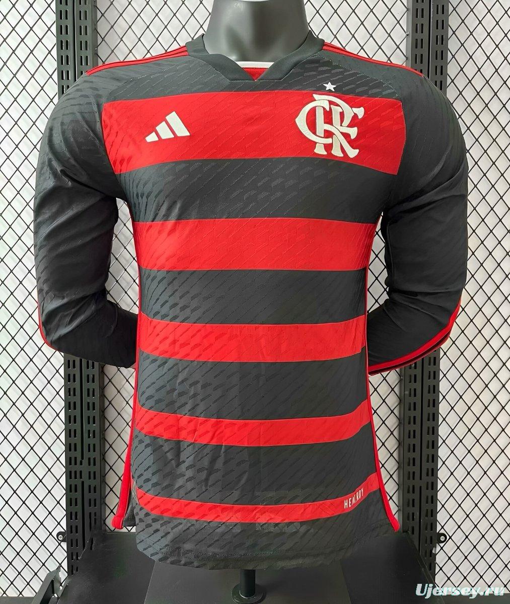 Player Version 24/25 Flamengo Home Long Sleeve Jersey