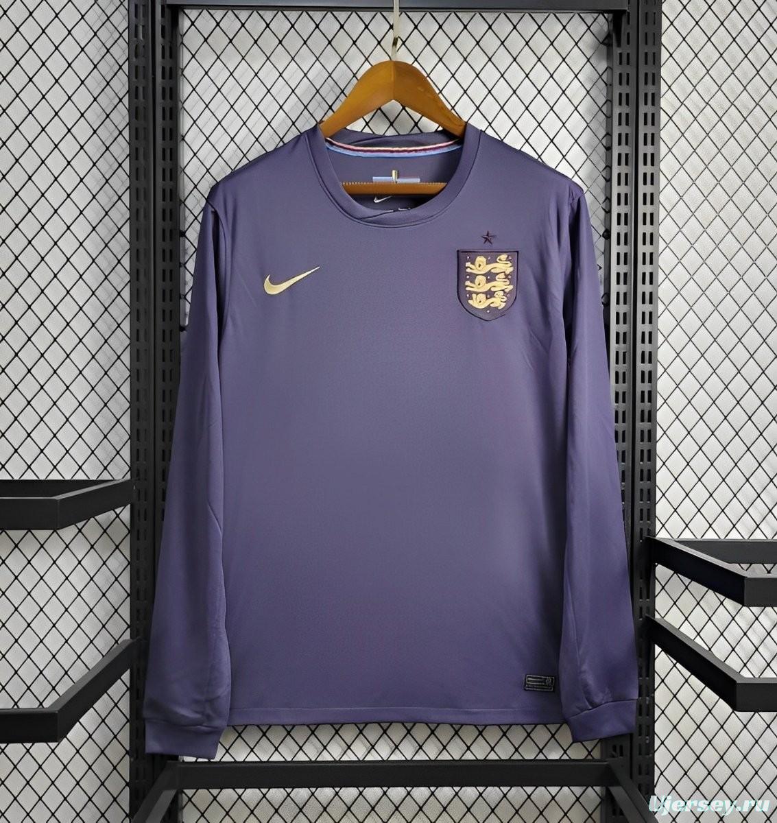 2024 England Away Navy Long Sleeve Jersey