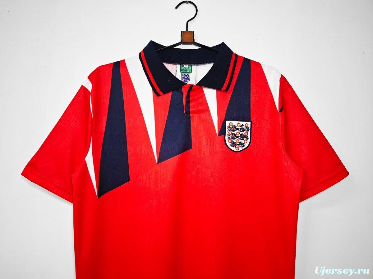 Retro 1992 England Away Red Jersey