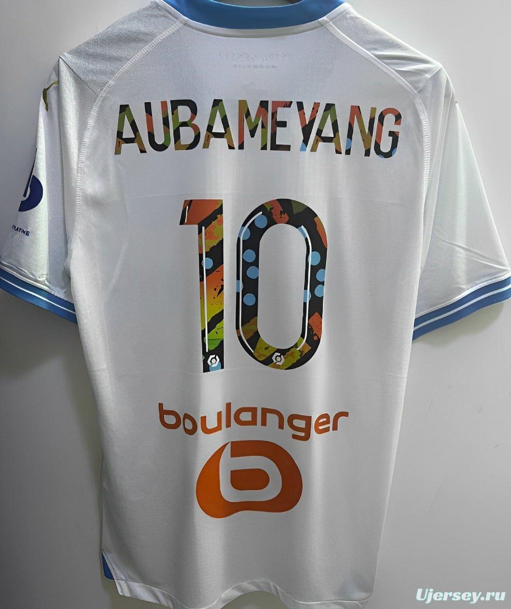 23/24 Olympique Marseille OM Africa Jersey CLAUSS AUBAMEYANG Home Jersey