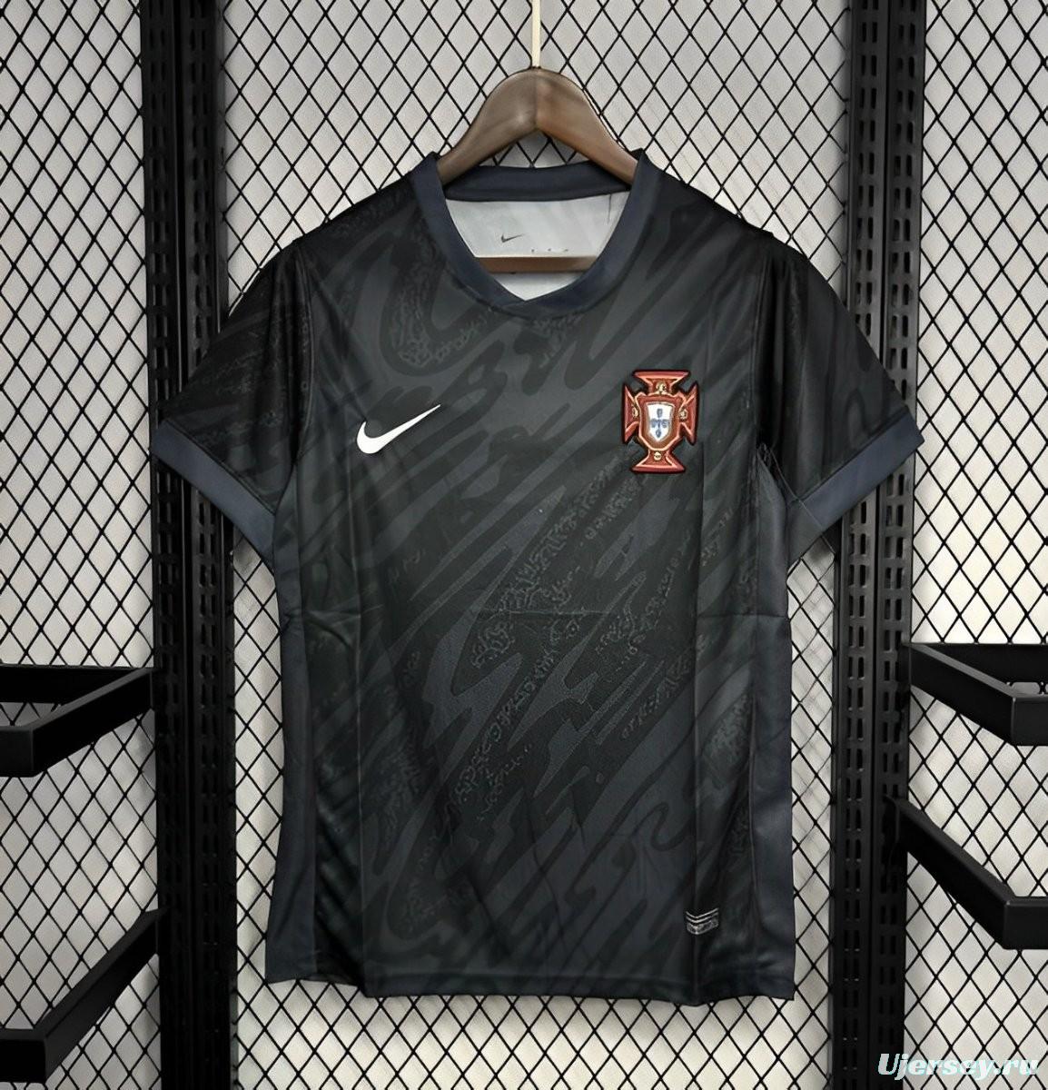 2024 Portugal Euro Black Goalkeeper Jersey