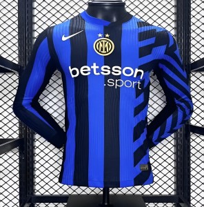 Player Version 24/25 Inter Milan Home Long Sleeve Jersey