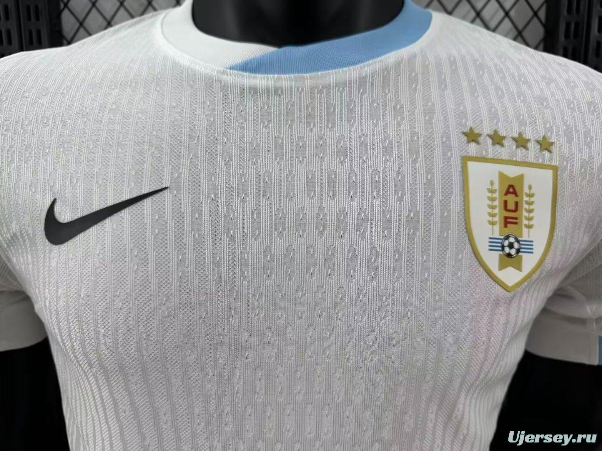 Player Version 2024 Uruguay Away White Jersey